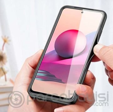 Dux Ducis Fino Serisi Xiaomi Redmi Note 10-10s Kılıf Premium Dokuma Silikon Kılıf