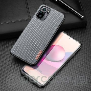 Dux Ducis Fino Serisi Xiaomi Redmi Note 10-10s Kılıf Premium Dokuma Silikon Kılıf