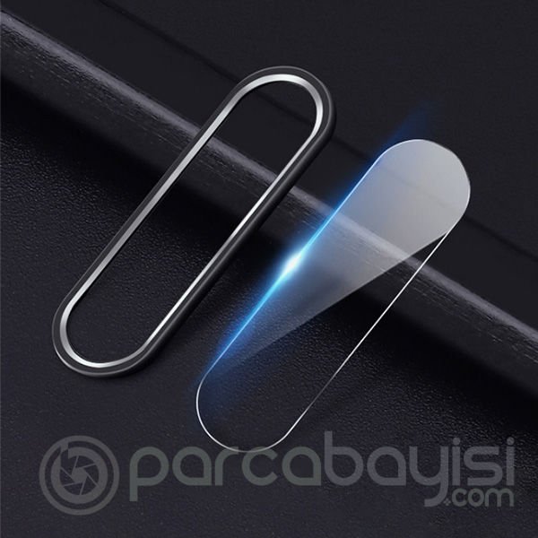 Xiaomi Mi CC9-CC9E- Mi A3 Kamera Koruma Metal Lens+ Kırılmaz Cam Set