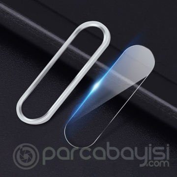 Xiaomi Mi CC9-CC9E- Mi A3 Kamera Koruma Metal Lens+ Kırılmaz Cam Set