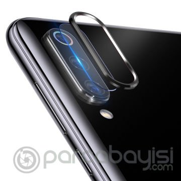 Xiaomi Mi CC9-CC9E- Mi A3 Kamera Koruma Metal Lens+ Kırılmaz Cam Set