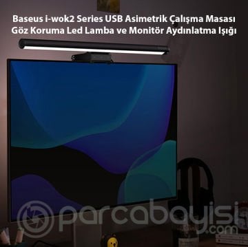 Baseus i-wok2 Series USB Asimetrik Çalışma Masası Göz Koruma Led Lamba ve Monitör Aydınlatma Işığı